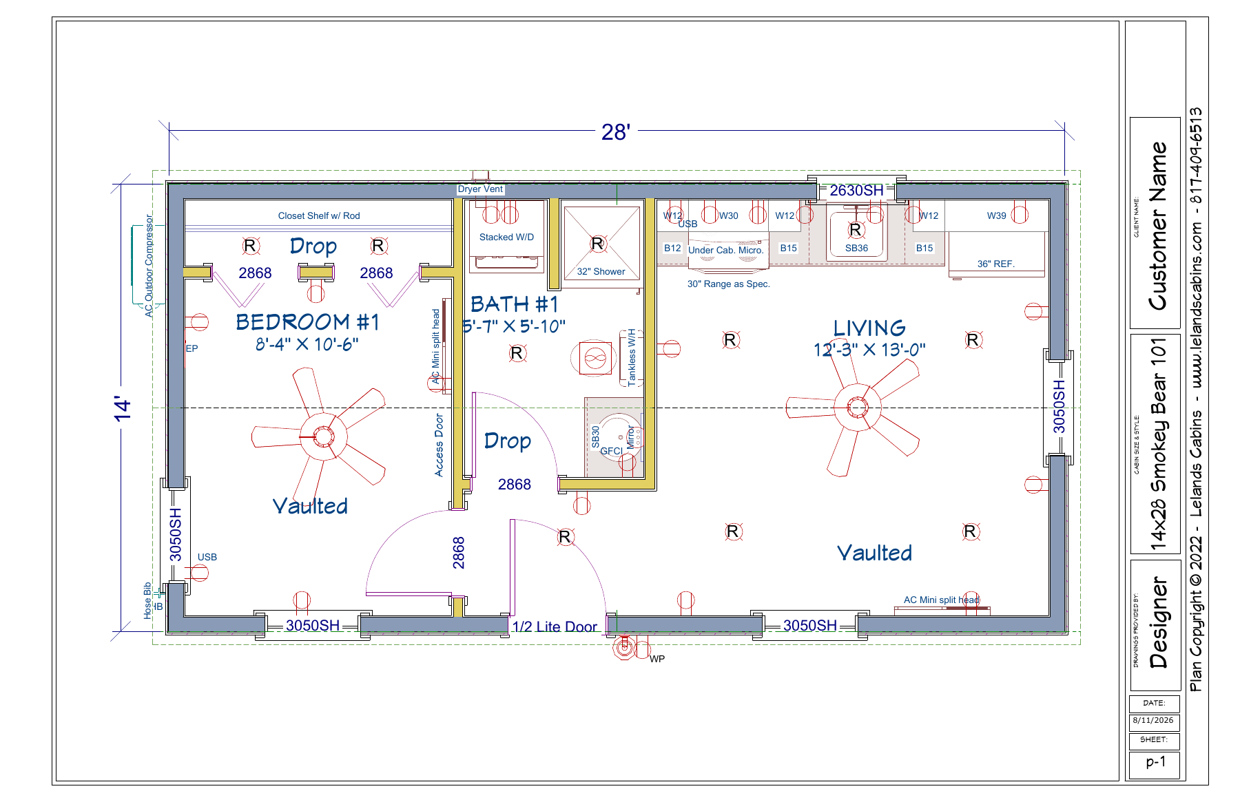 Smokey Bear floor plan