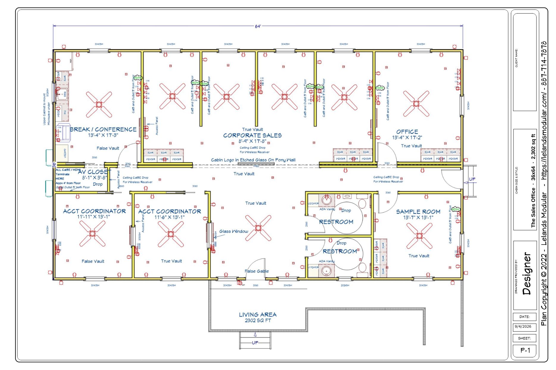 The Sales Office floor plan